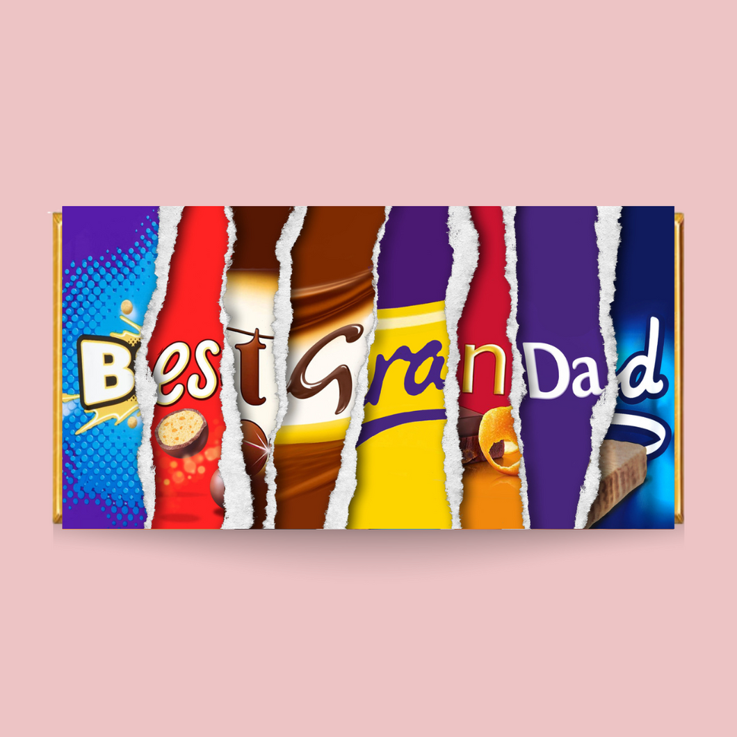 Best Grandad Galaxy Smooth Caramel Chocolate Bar - Blush Boulevard Chocolate Bar