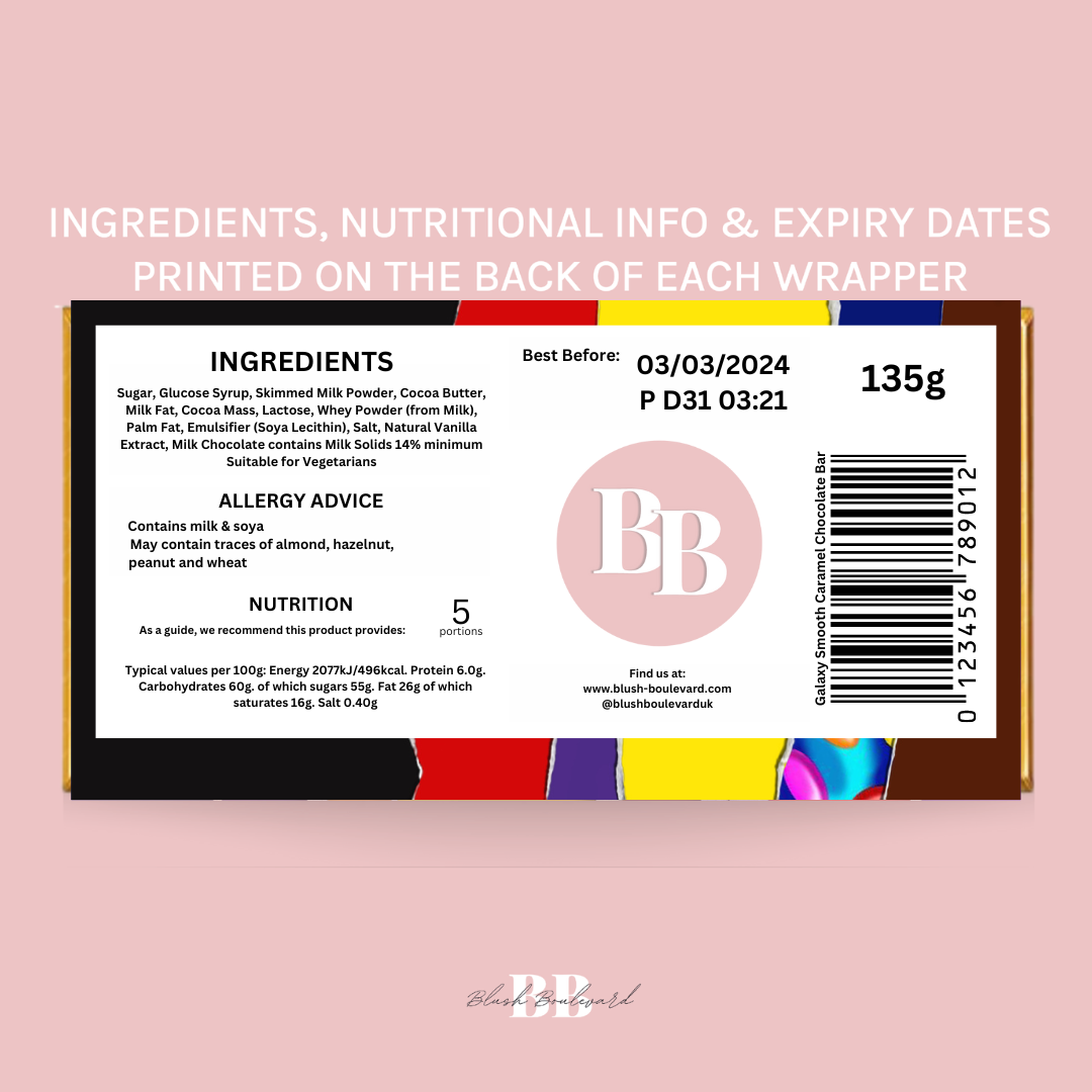 Grandma Galaxy Smooth Caramel Chocolate Bar - Blush Boulevard Chocolate Bar