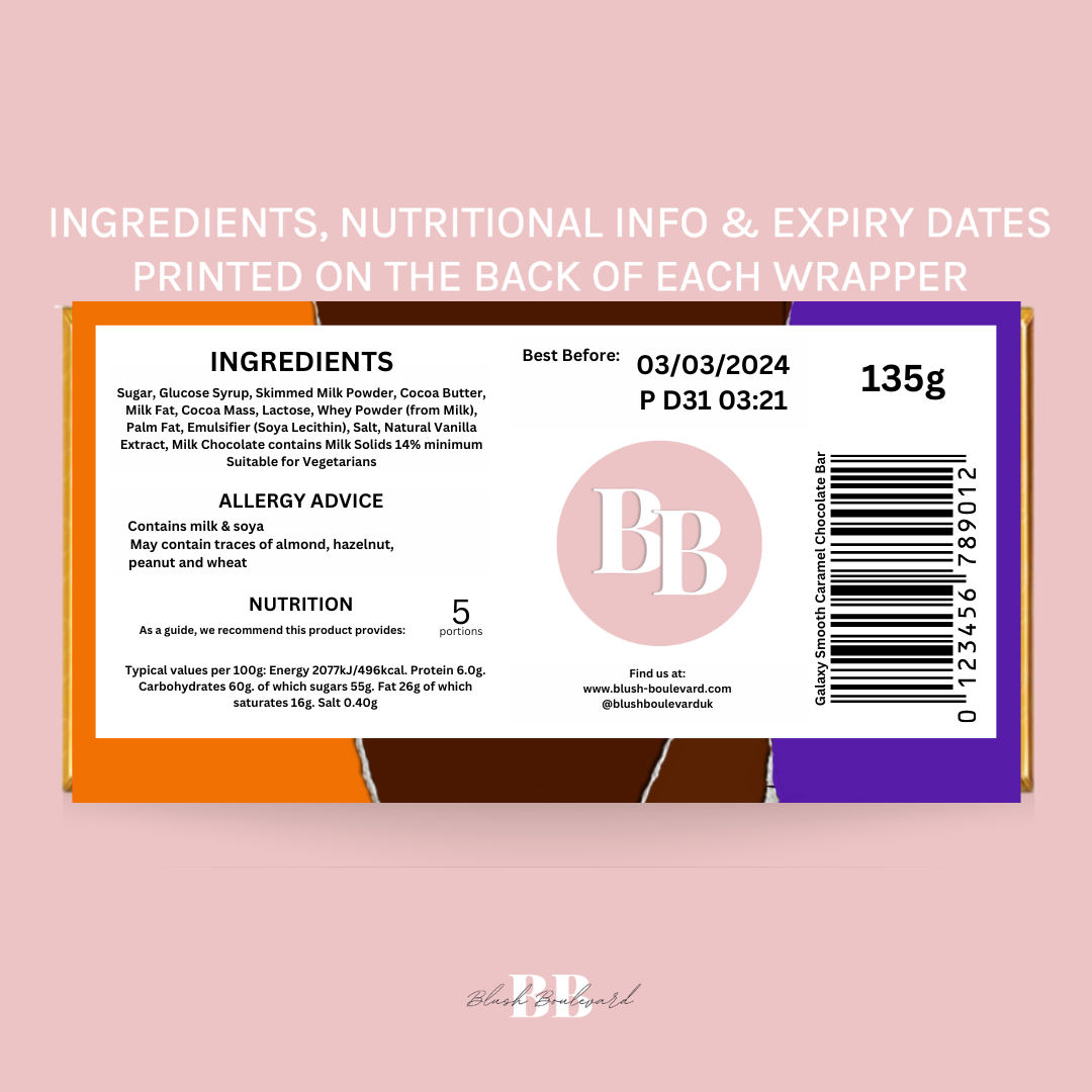 Brother Galaxy Smooth Caramel Chocolate Bar - Blush Boulevard Chocolate Bar