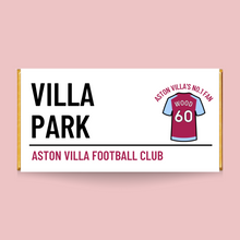 Load image into Gallery viewer, Personalised Aston Villa No.1 Fan Chocolate Bar - Blush Boulevard Chocolate Bar
