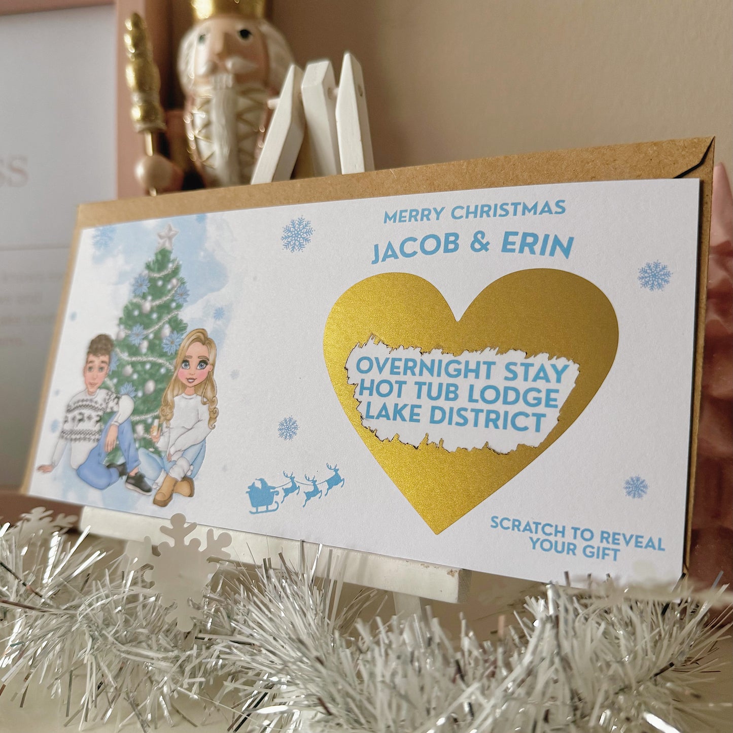 Personalised Couple Scratch-Off Christmas Gift Ticket