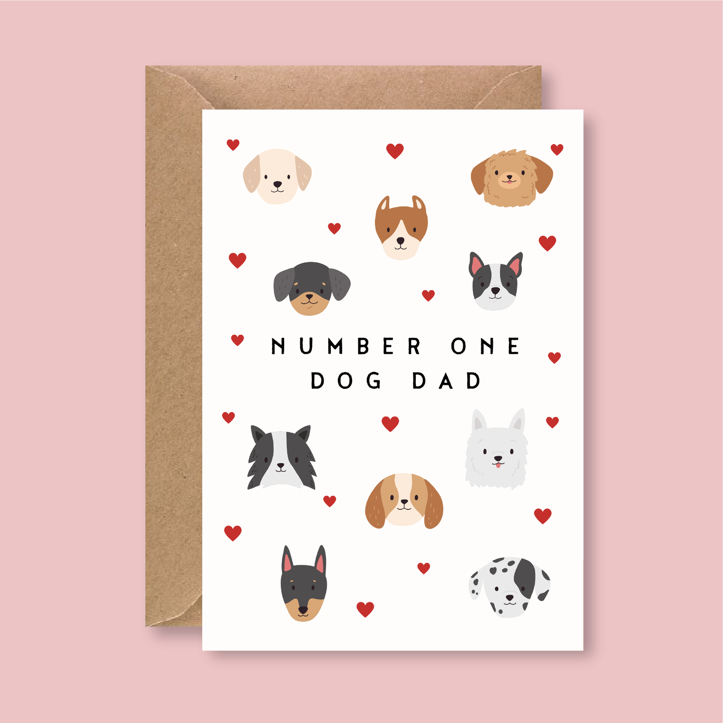 Number One Dog Dad Card - Blush Boulevard Greeting Card