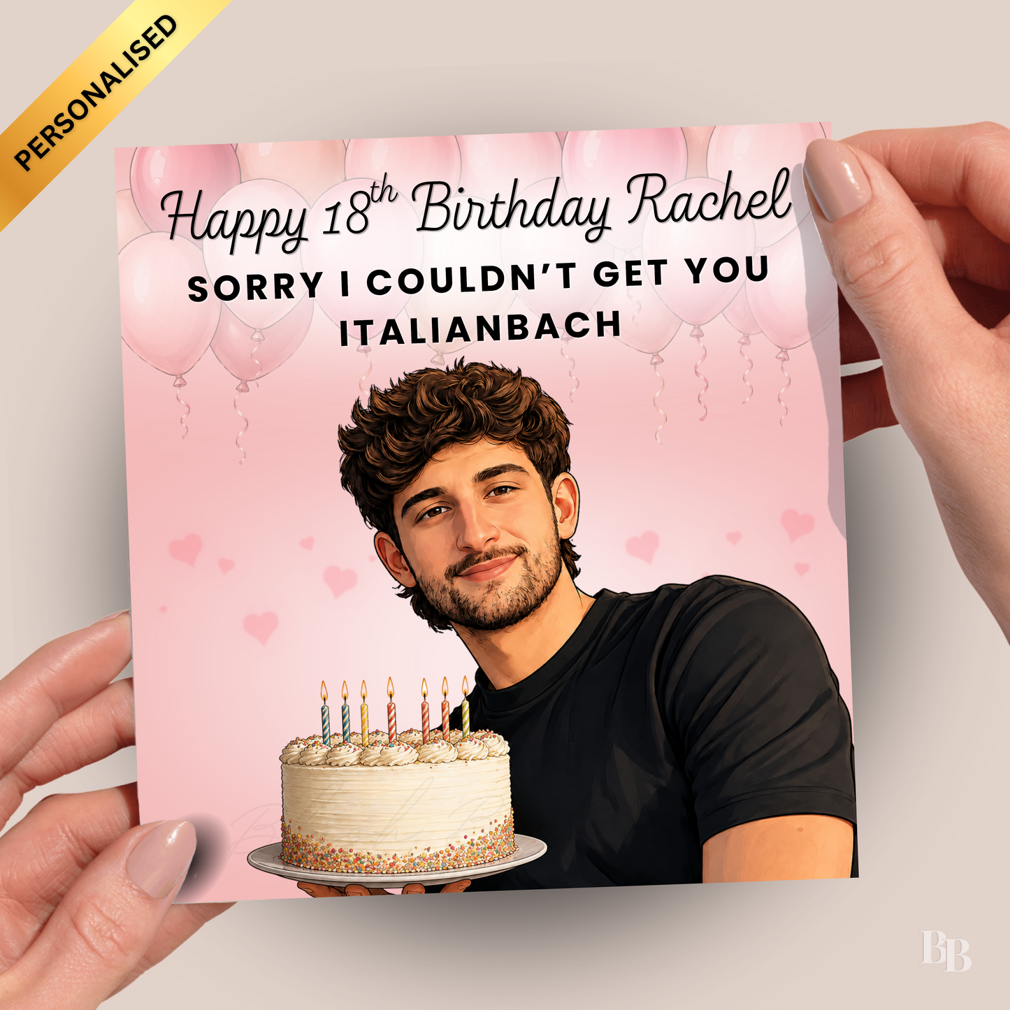 Personalised ItalianBach Birthday Card