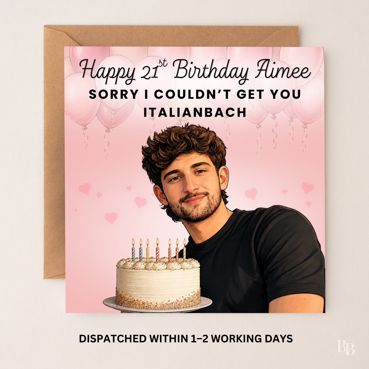 Personalised ItalianBach Birthday Card