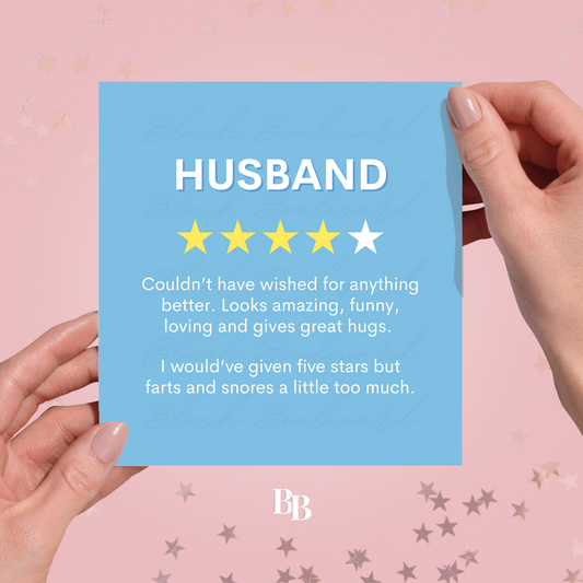 Husband Star Rating Review Card