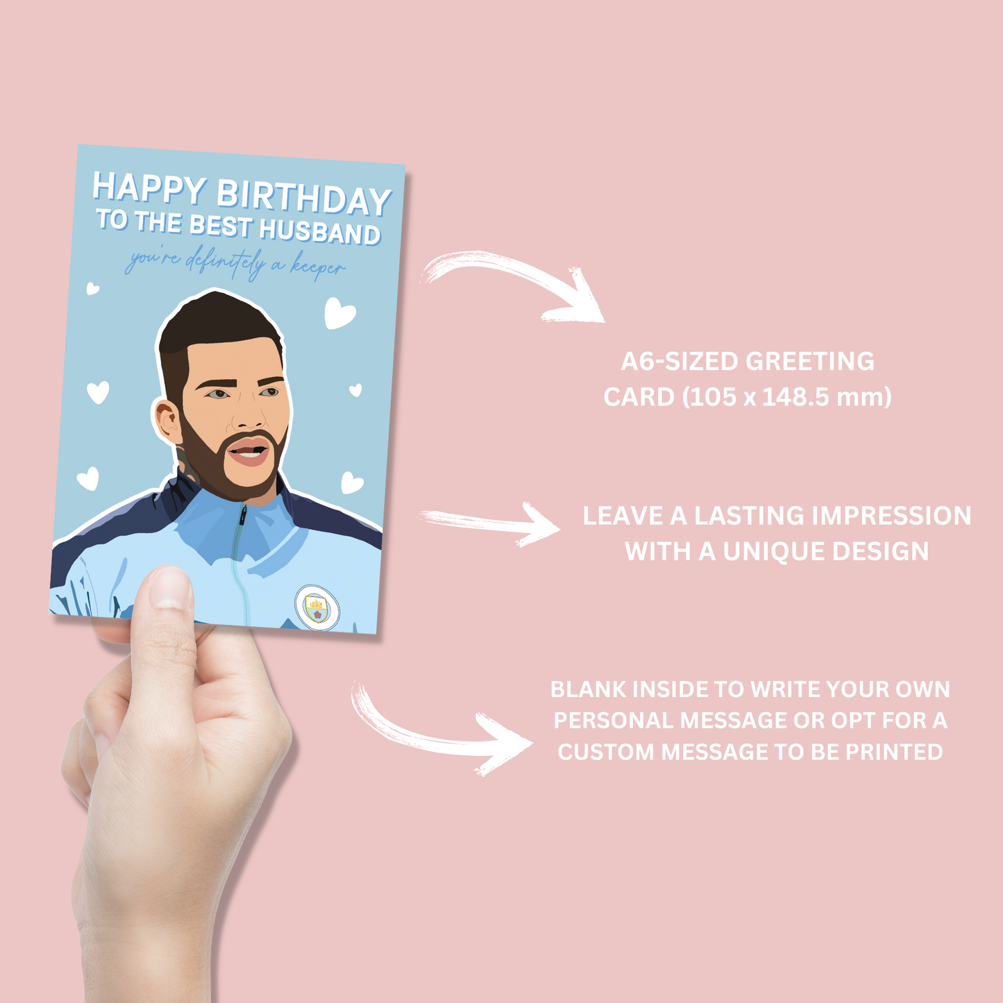 Ederson Manchester City Happy Birthday Card - Blush Boulevard Greeting Card