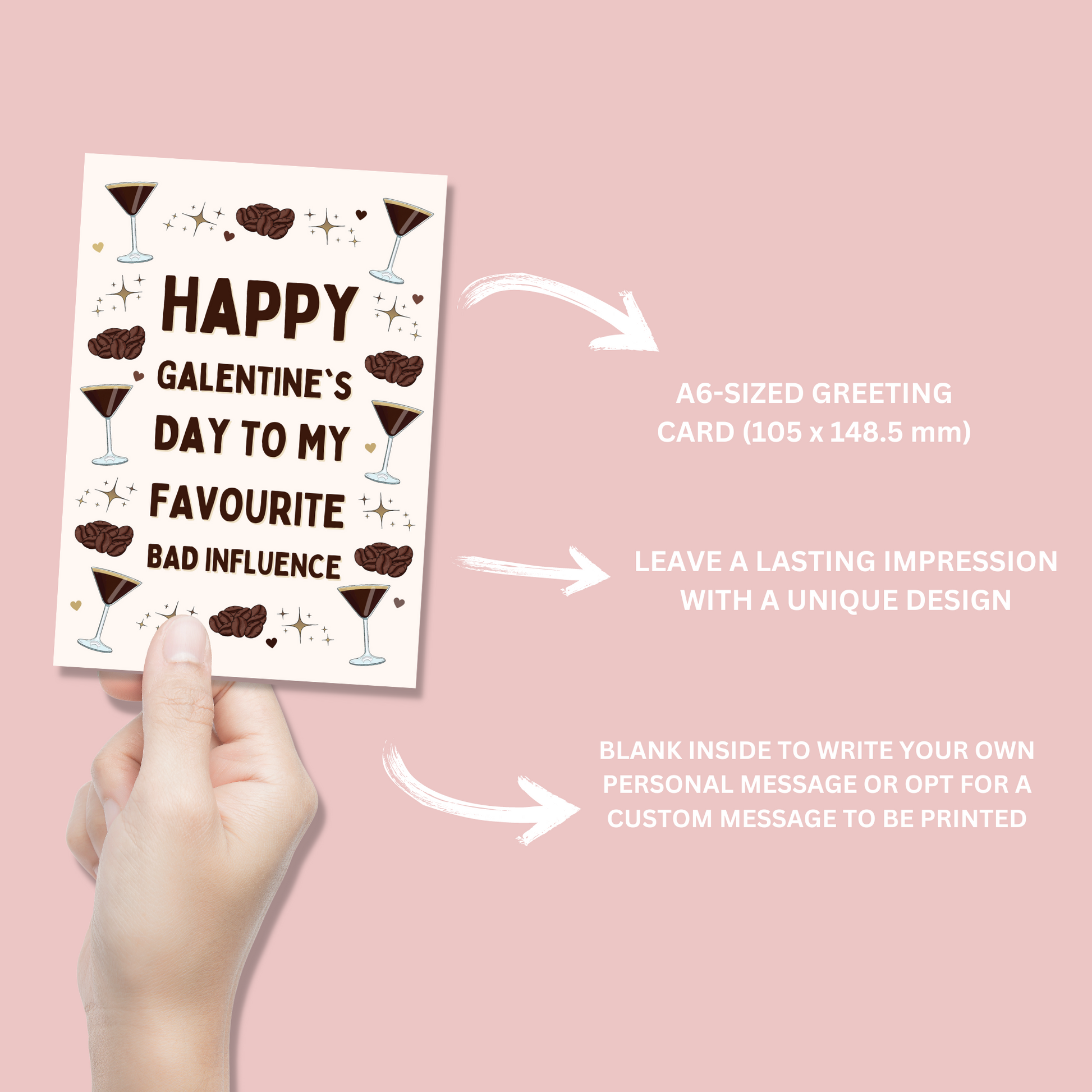 Galentine's Day Espresso Martini Card - Blush Boulevard Greeting Card