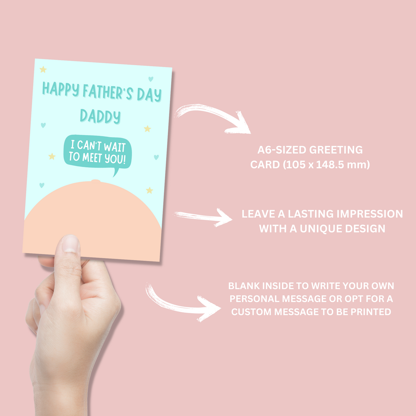 Happy Father's Day From The Bump Card - Blush Boulevard Greeting Card