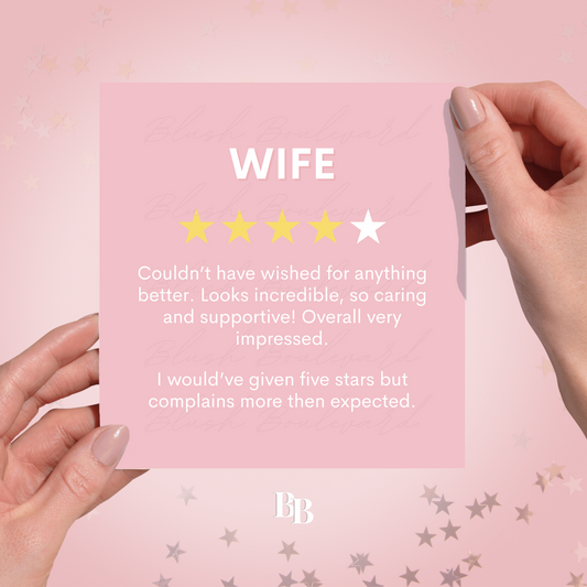 Wife Star Rating Review Card