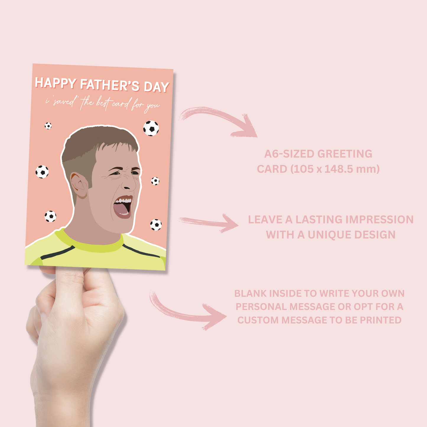 Jordan Pickford Everton Father's Day Keeper Card - Blush Boulevard