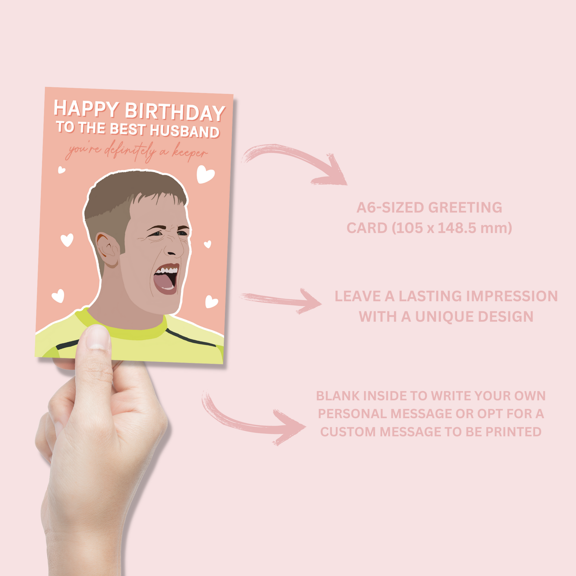 Jordan Pickford Everton Happy Birthday Keeper Card - Blush Boulevard Greeting Card