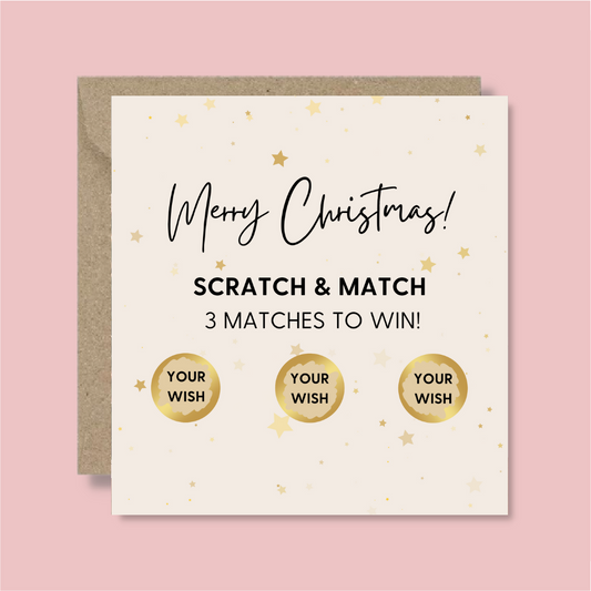 Personalised Scratch Off Christmas Card - Blush Boulevard Greeting Card
