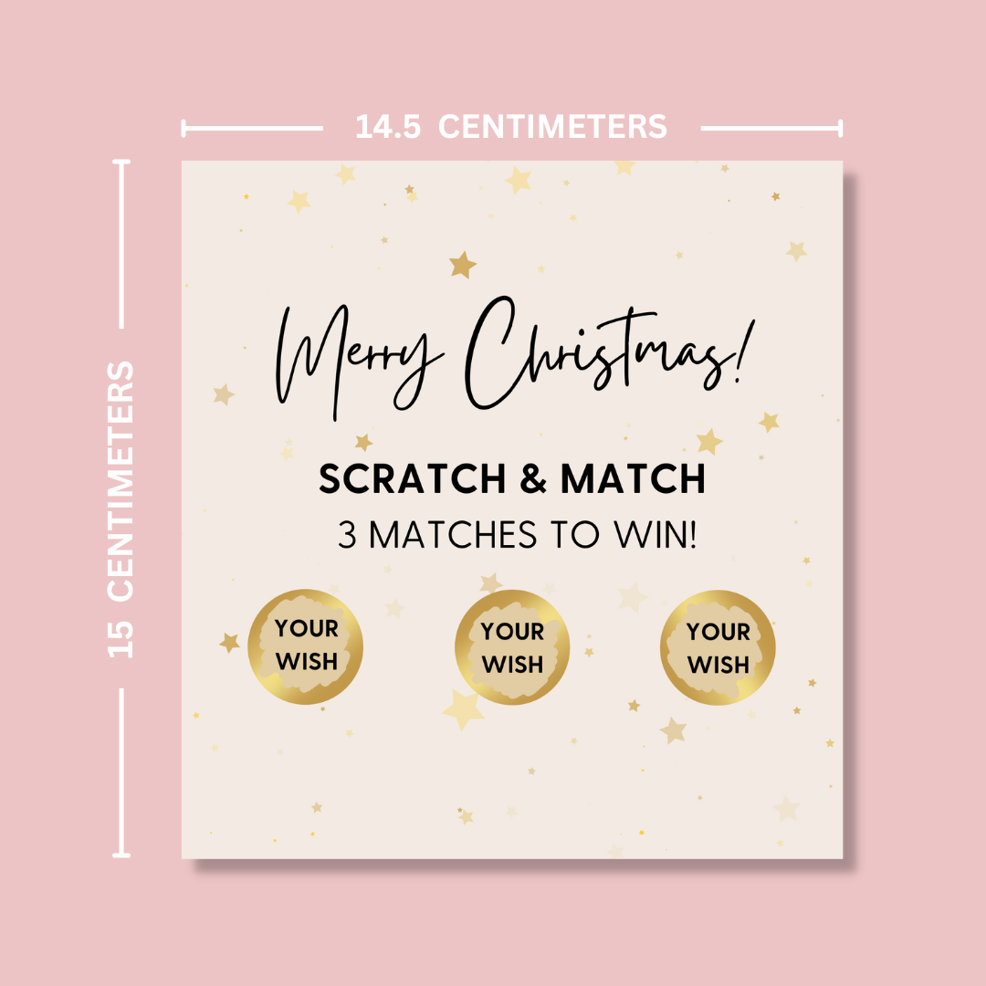 Personalised Scratch Off Christmas Card - Blush Boulevard Greeting Card