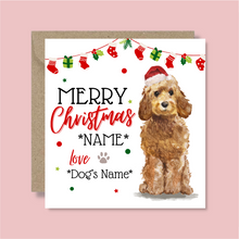 Load image into Gallery viewer, Personalised Cockapoo Christmas Card
