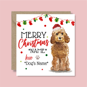 Personalised Cockapoo Christmas Card
