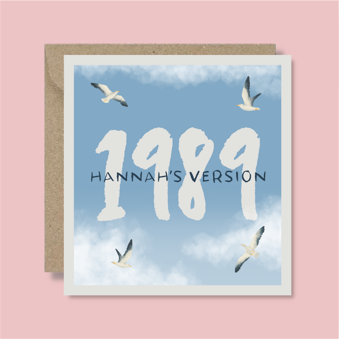 Personalised Taylor Swift 1989 Inspired Card - Blush Boulevard Greeting Card