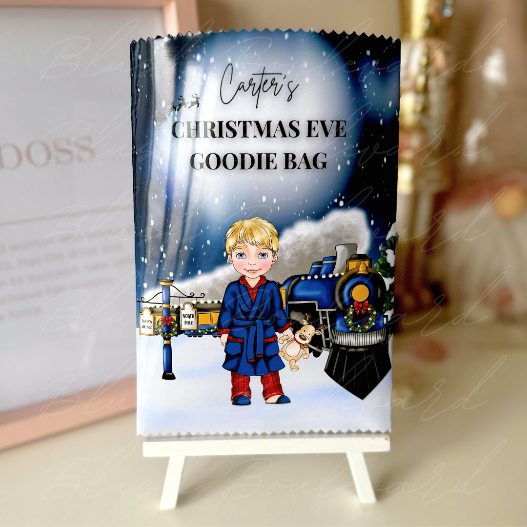 EMPTY Personalised Polar Train Christmas Eve Goodie Bag