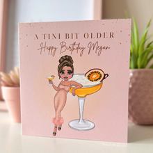 Load image into Gallery viewer, Personalised Passionfruit Martini Birthday Card
