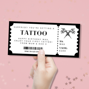 Personalised Tattoo Ticket
