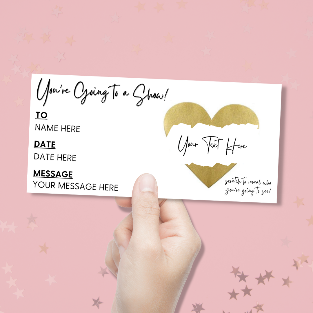 Personalised Scratch Off Concert/Show Ticket - Blush Boulevard Ticket