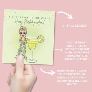 Personalised Margarita Birthday Card