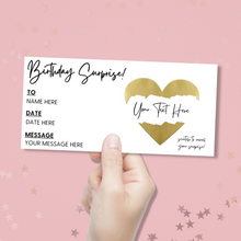 Load image into Gallery viewer, Personalised Scratch Off Birthday Ticket - Blush Boulevard Ticket
