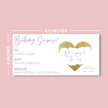 Load image into Gallery viewer, Personalised Scratch Off Birthday Ticket - Blush Boulevard Ticket
