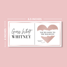 Load image into Gallery viewer, Rose Gold Personalised Scratch Off Surprise Ticket - Blush Boulevard Ticket
