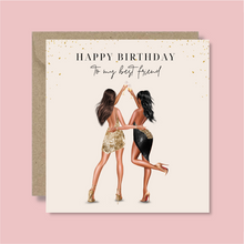 Load image into Gallery viewer, Personalised Happy Birthday to My Best Friend Card - Blush Boulevard Greeting Card
