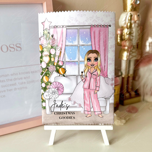 EMPTY Personalised Christmas Makeup Goodie Bag
