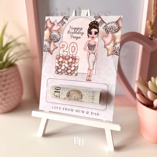 Leopard Print Birthday Money Pocket