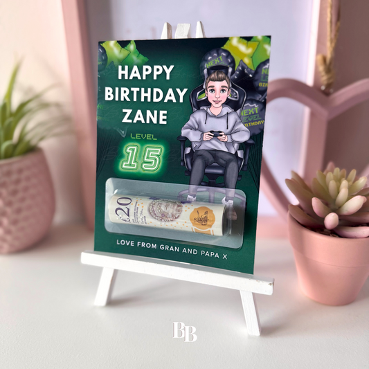 Teens Green Gaming Birthday Money Pocket