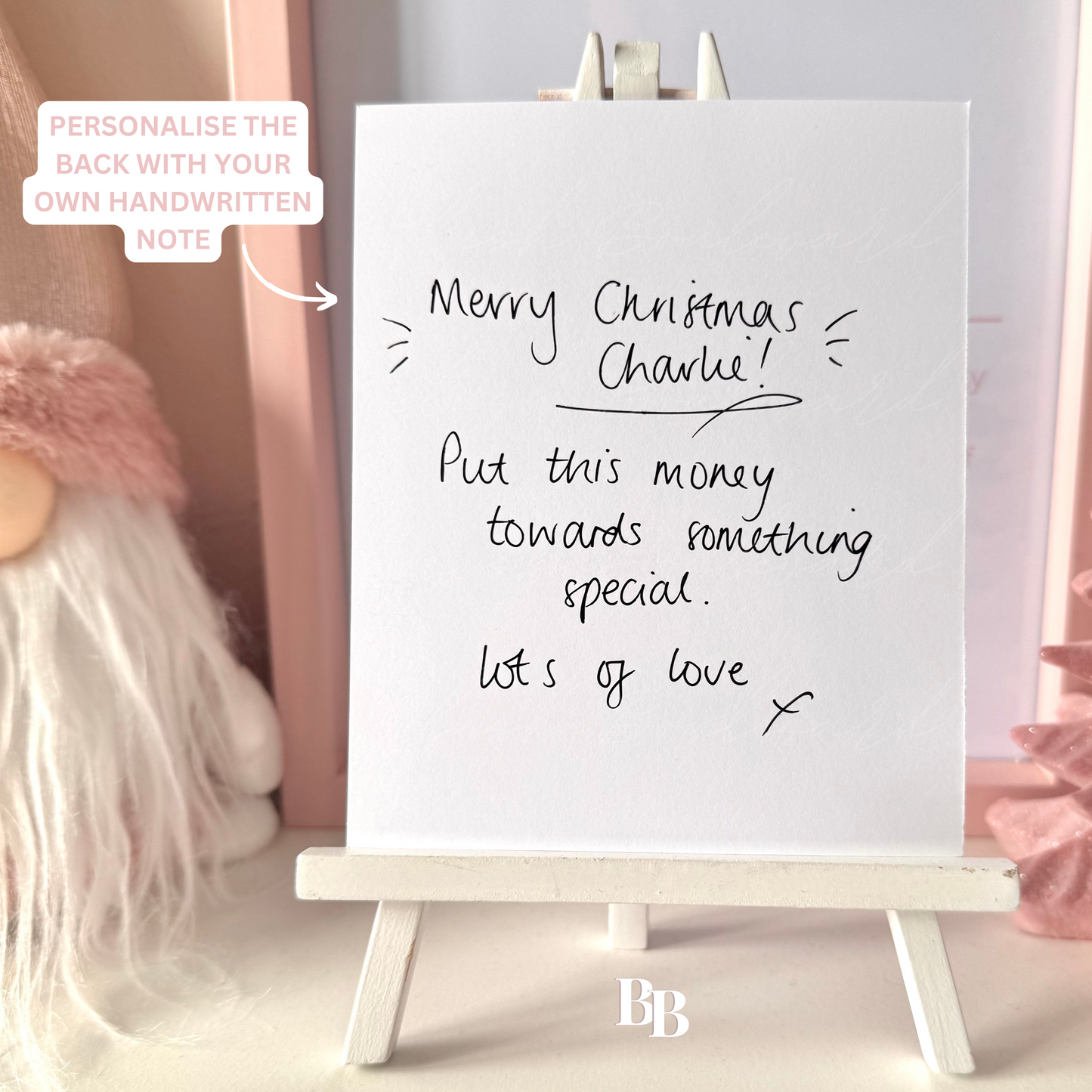 Pink Makeup Christmas Money Pocket