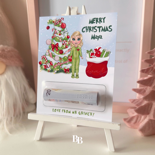 Toddler Girl Grinch Christmas Money Pocket