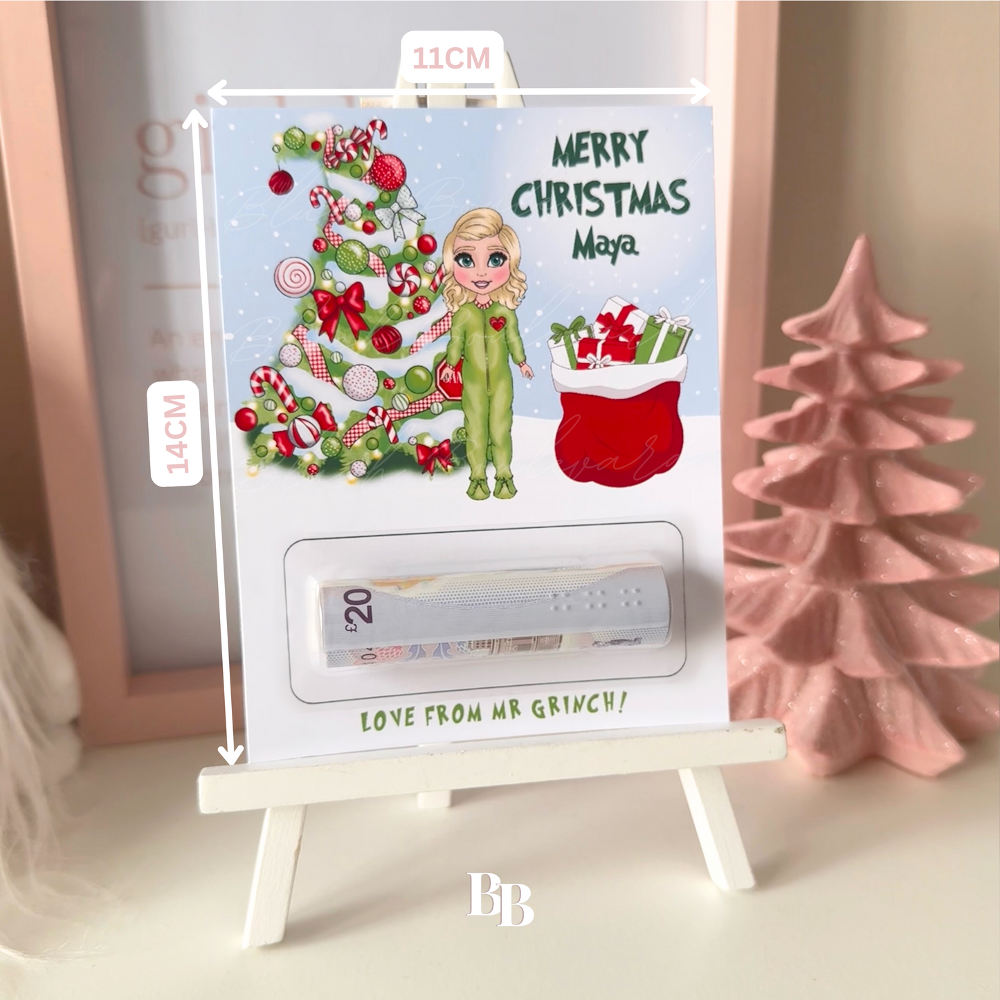 Toddler Girl Grinch Christmas Money Pocket
