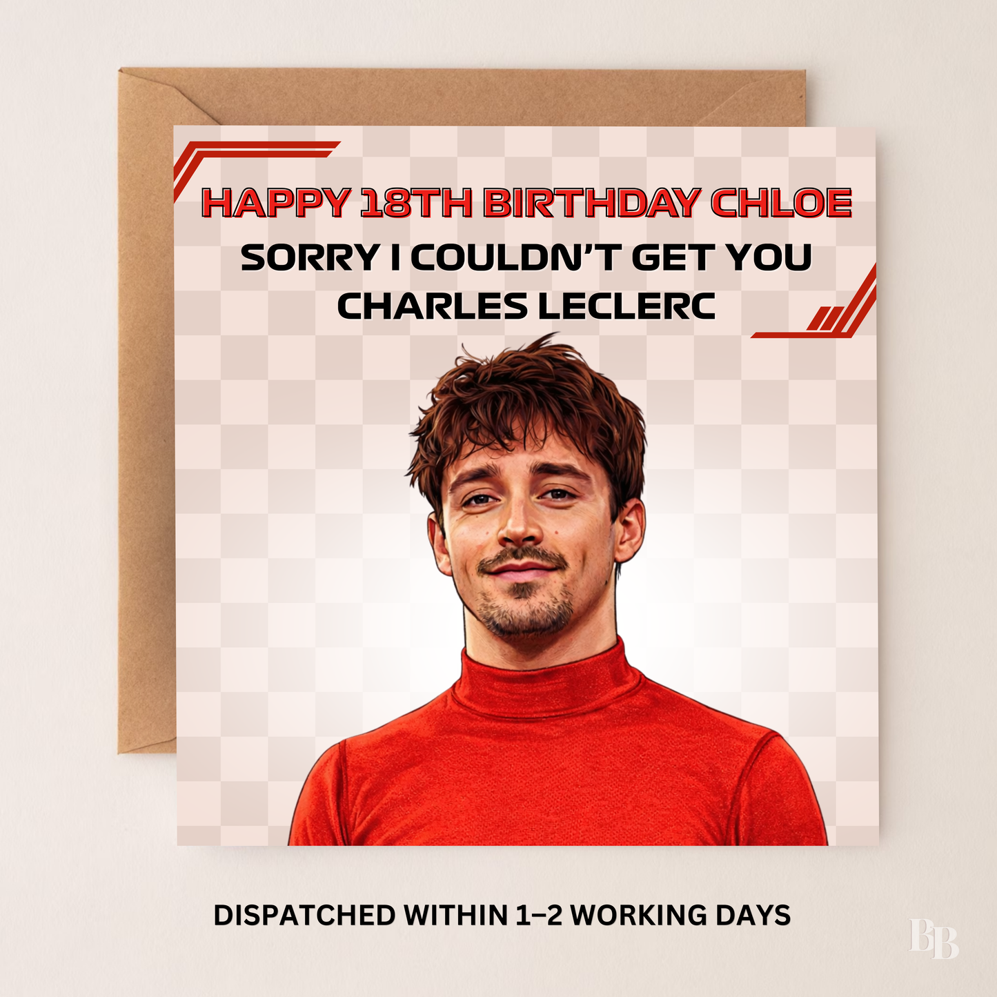 Personalised Charles Leclerc Birthday Card