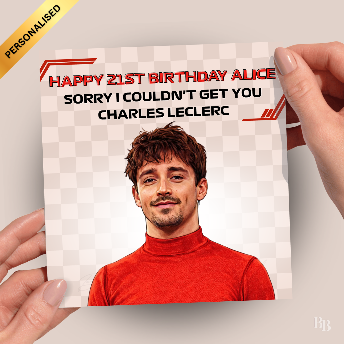 Personalised Charles Leclerc Birthday Card