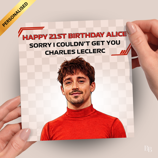 Personalised Charles Leclerc Birthday Card