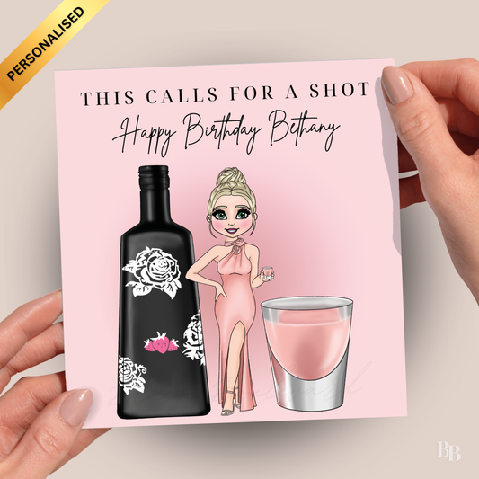 Personalised Tequila Rose Birthday Card