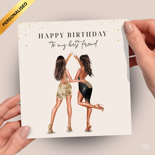 Personalised Best Friend Birthday Card