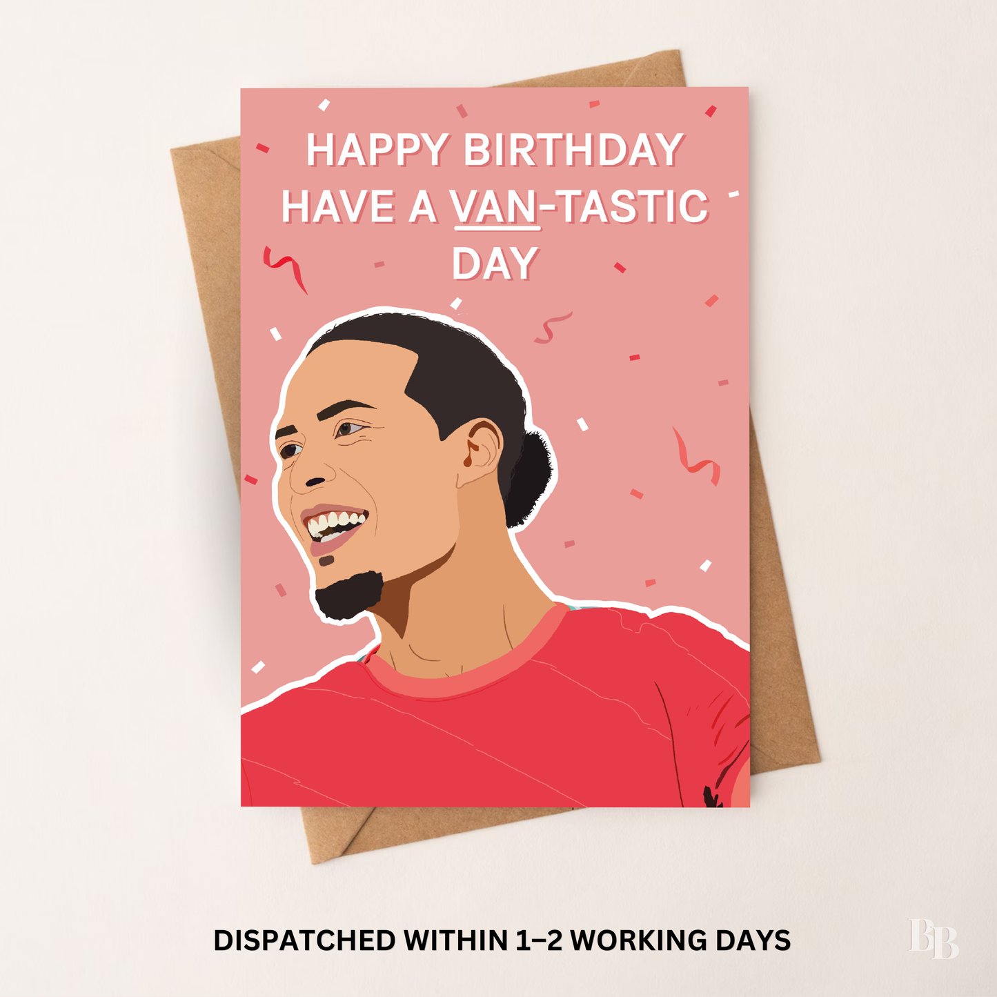 Virgil van Dijk Liverpool FC Birthday Card