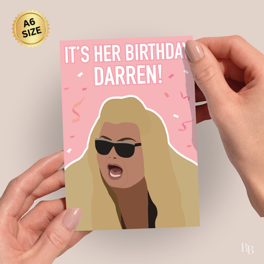 It's Her Birthday Darren Gemma Collins Celebrity Card