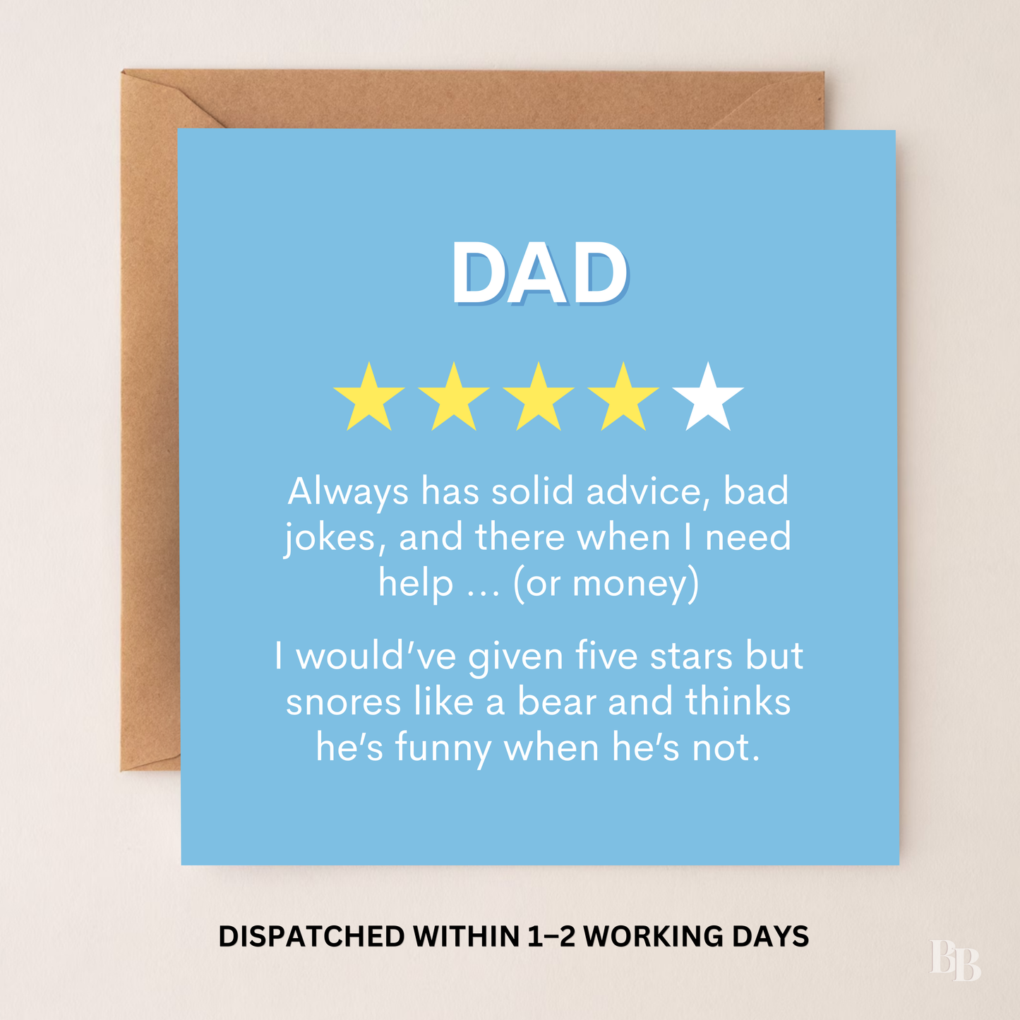 Dad Star Rating Card