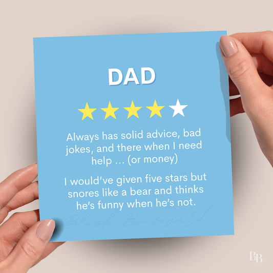 Dad Star Rating Card