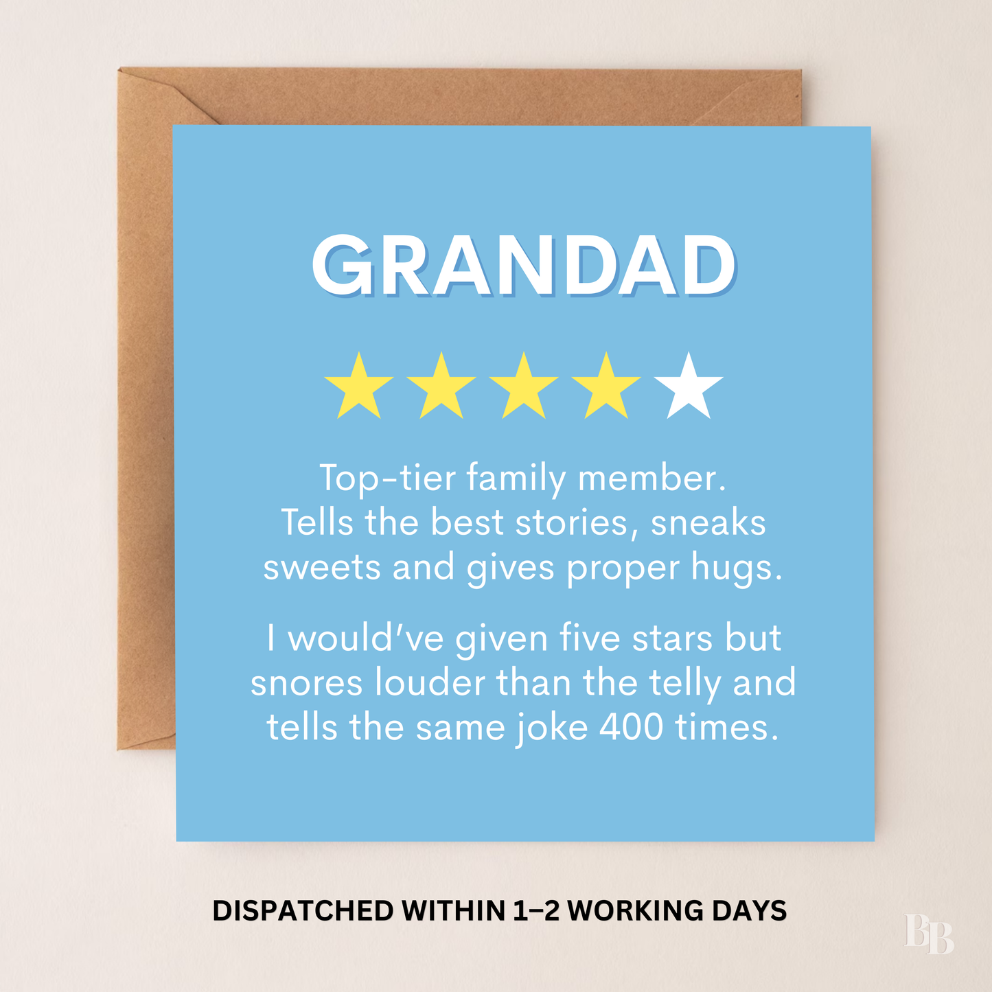 Grandad Star Rating Card