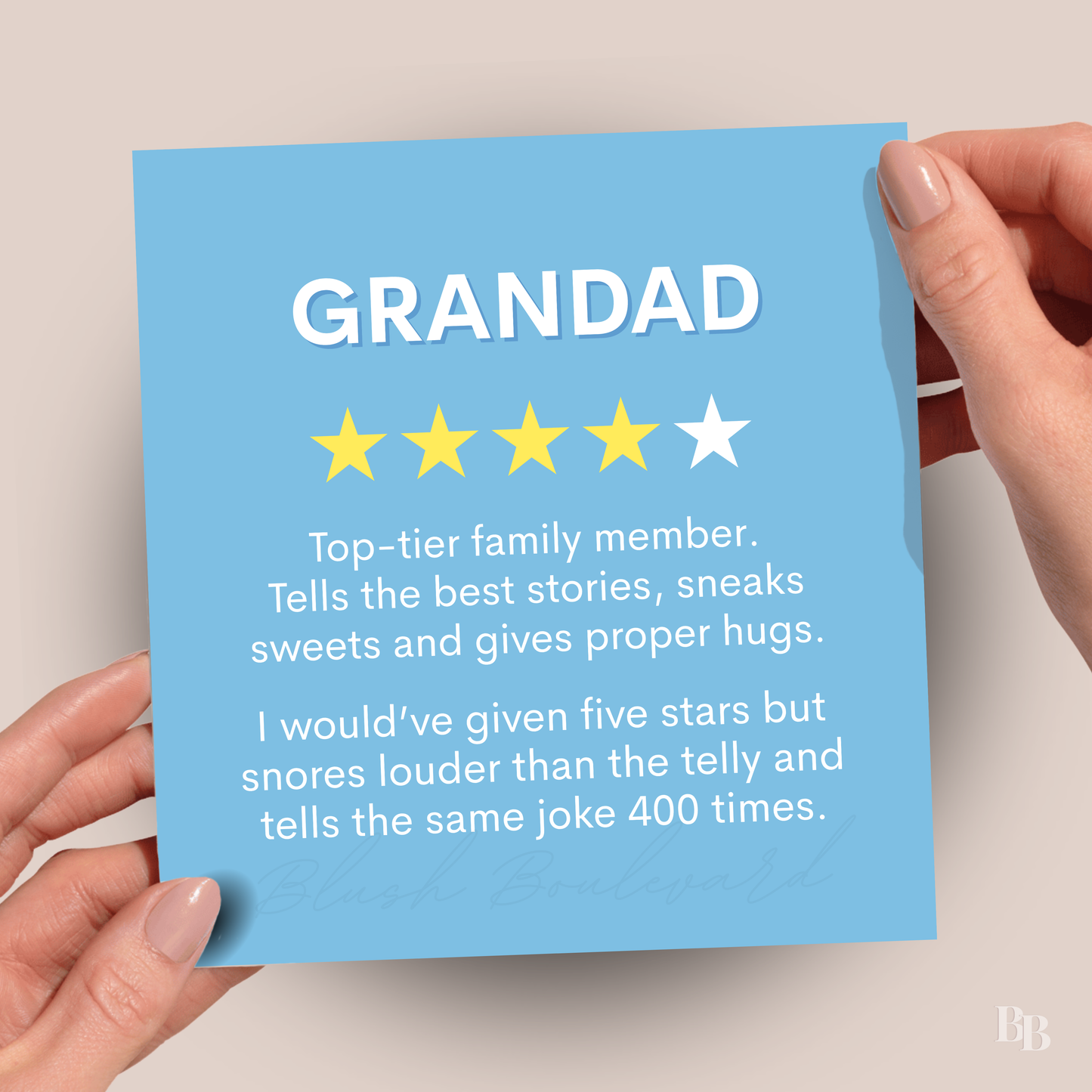 Grandad Star Rating Card
