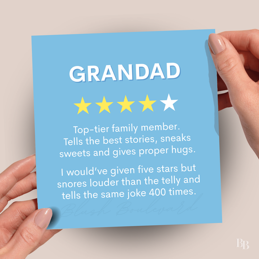 Grandad Star Rating Card