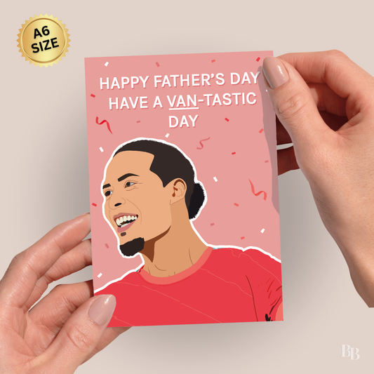 Virgil van Dijk Liverpool FC Father's Day Card