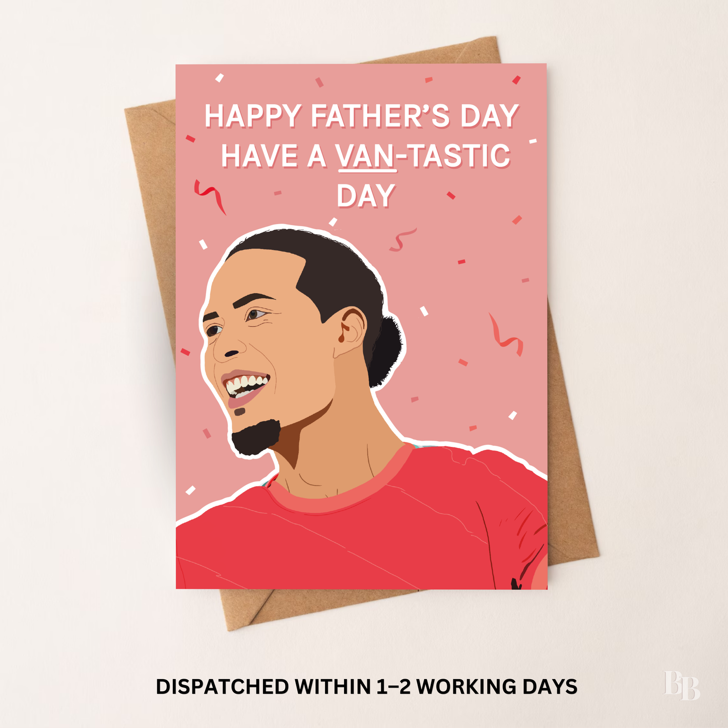Virgil van Dijk Liverpool FC Father's Day Card