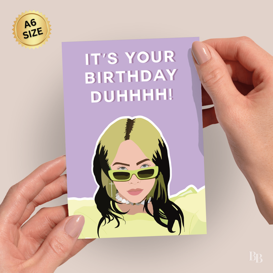 Billie Eilish Birthday Card